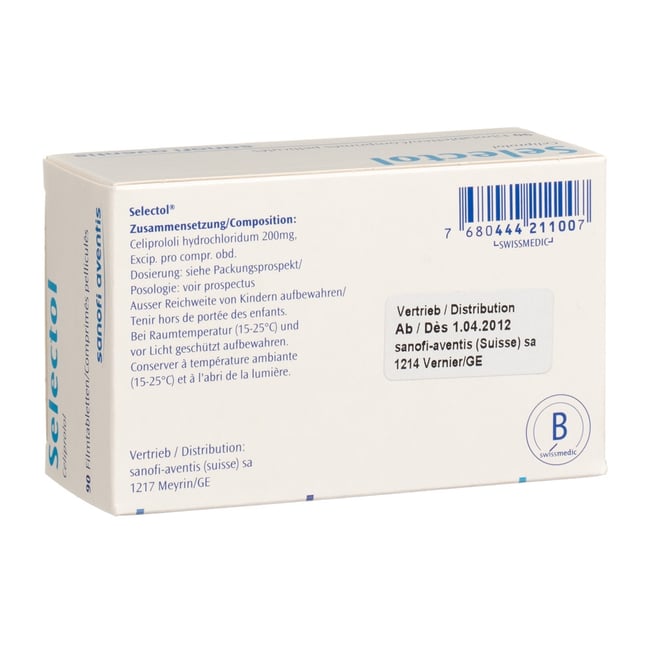 SELECTOL Cpr Pell 200 Mg Blist 90 Pce Pharmacie Sun Store