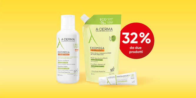 Prodotti A-Derma per pelli sensibili e secche con fino al 32% di sconto per i membri Sunclub Premium.