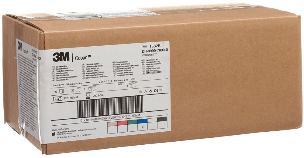 3M Coban Elastische Binde selbsthaftend 5.1cmx4.57m blau 36 Stk