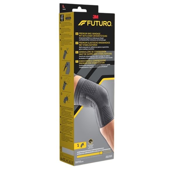 3M Futuro Premium Knie-Bandage L mit seitlicher Unterstützung Box