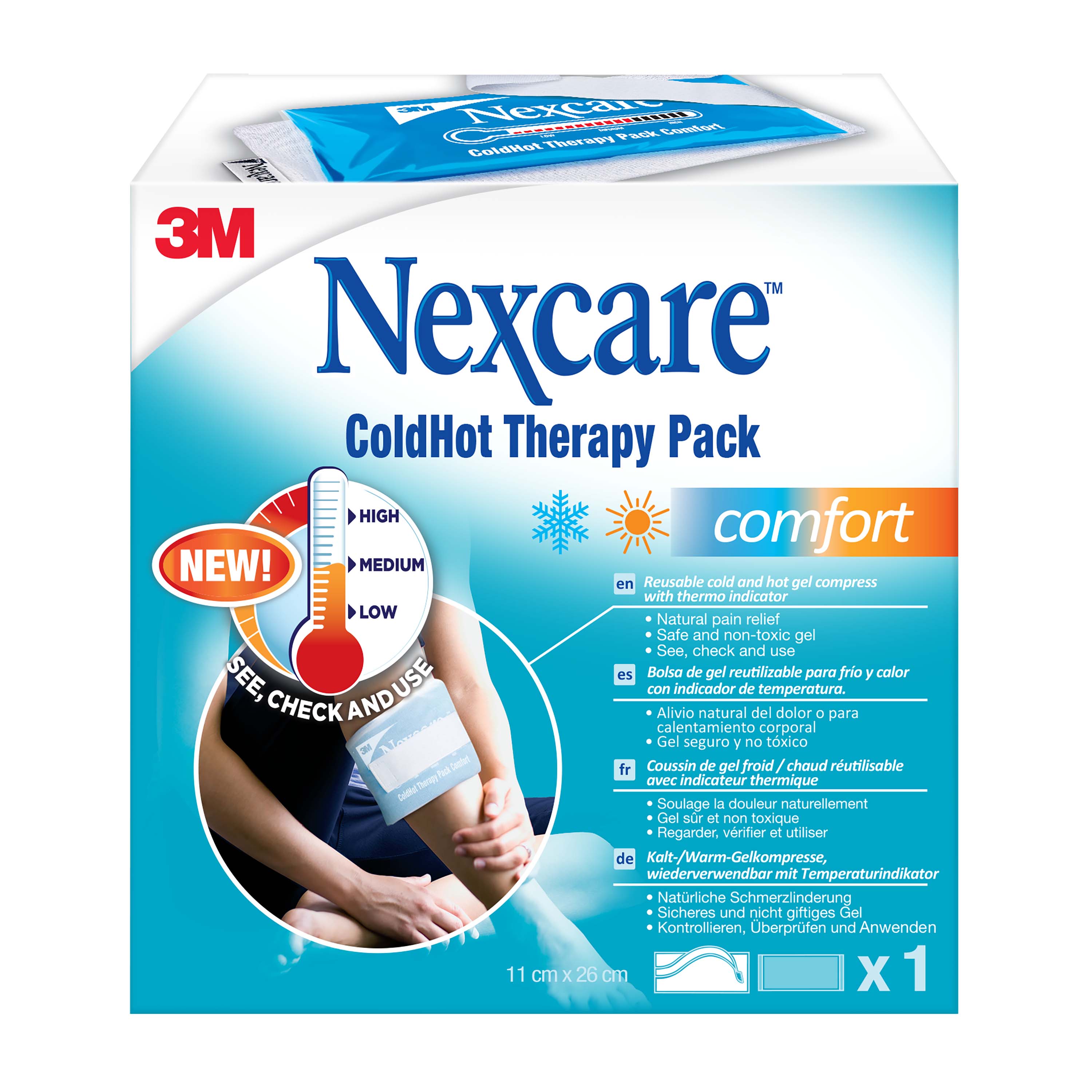 3M Nexcare ColdHot Therapy Pack Comfort Thermoindicator 26x11cm
