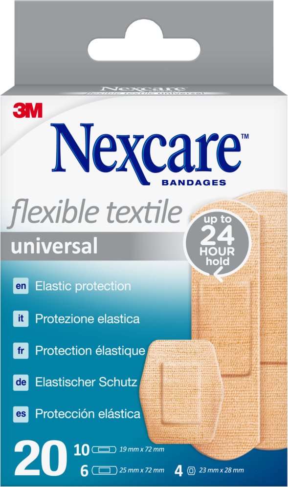 3M Nexcare Pflaster Flexible Textile Universal 3 Grössen assortiert 20 Stk