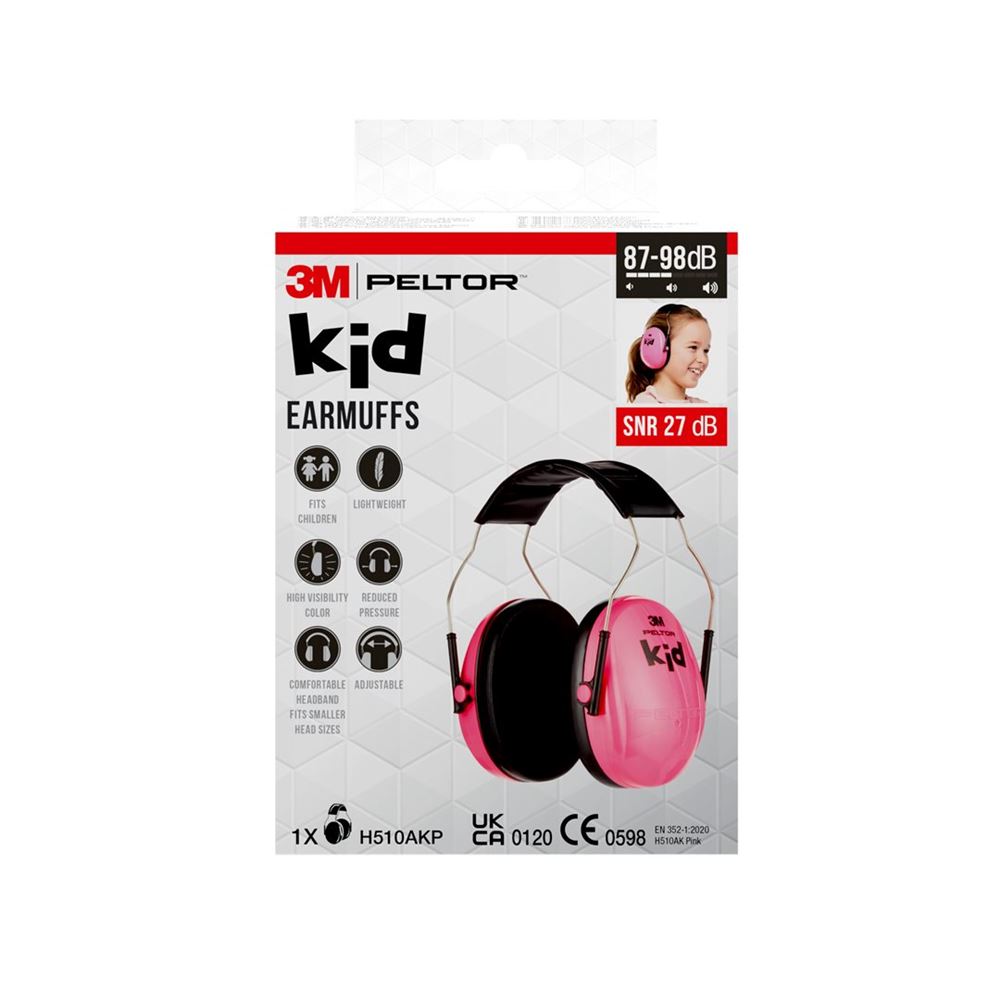 3M Peltor Kapselgehörschutz für Kinder 87-98 dB pink