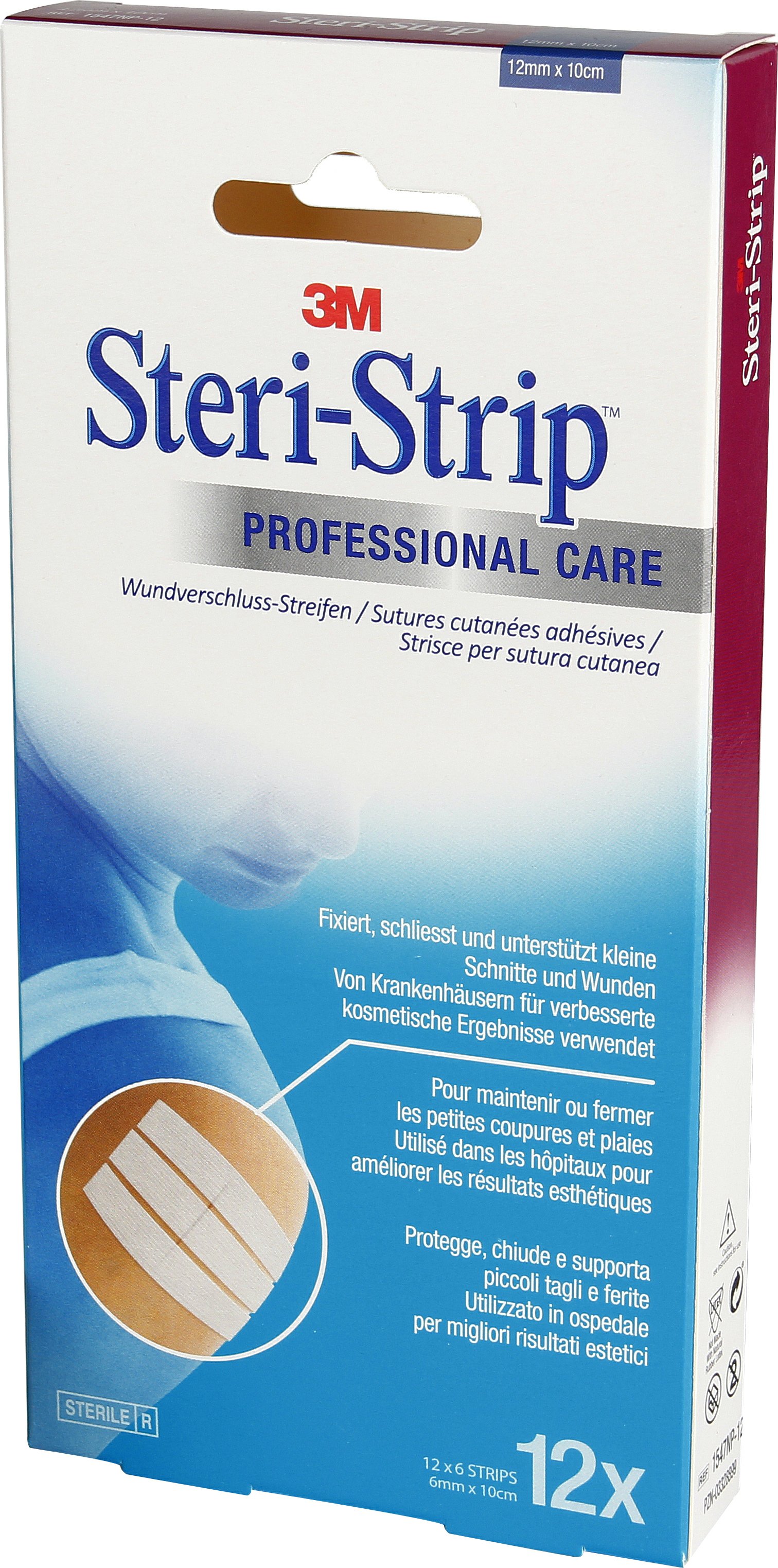 3M Steri Strip 12x100mm weiss verstärkt 12 x 6 Stk