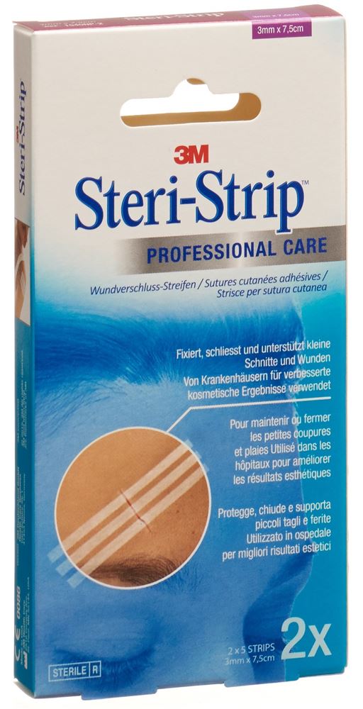3M Steri Strip 3x75mm weiss verstärkt 2 x 5 Stk