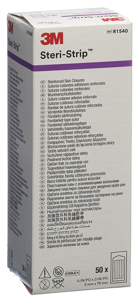 3M Steri Strip 3x75mm weiss verstärkt 50 x 5 Stk