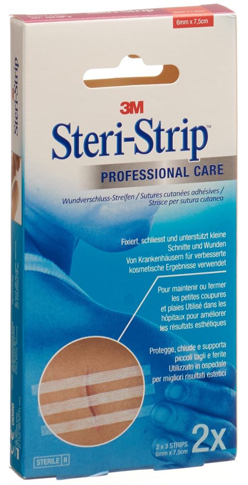 3M Steri Strip 6x75mm weiss verstärkt 2 x 3 Stk