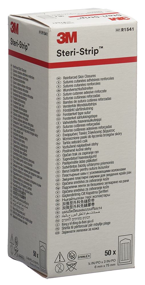 3M Steri Strip 6x75mm weiss verstärkt 50 x 3 Stk