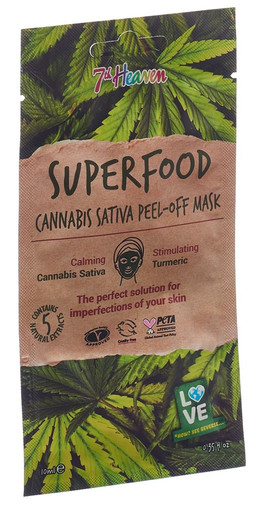 7th Heaven Peel-Off Mask Cannabis Sativa Btl 10 ml