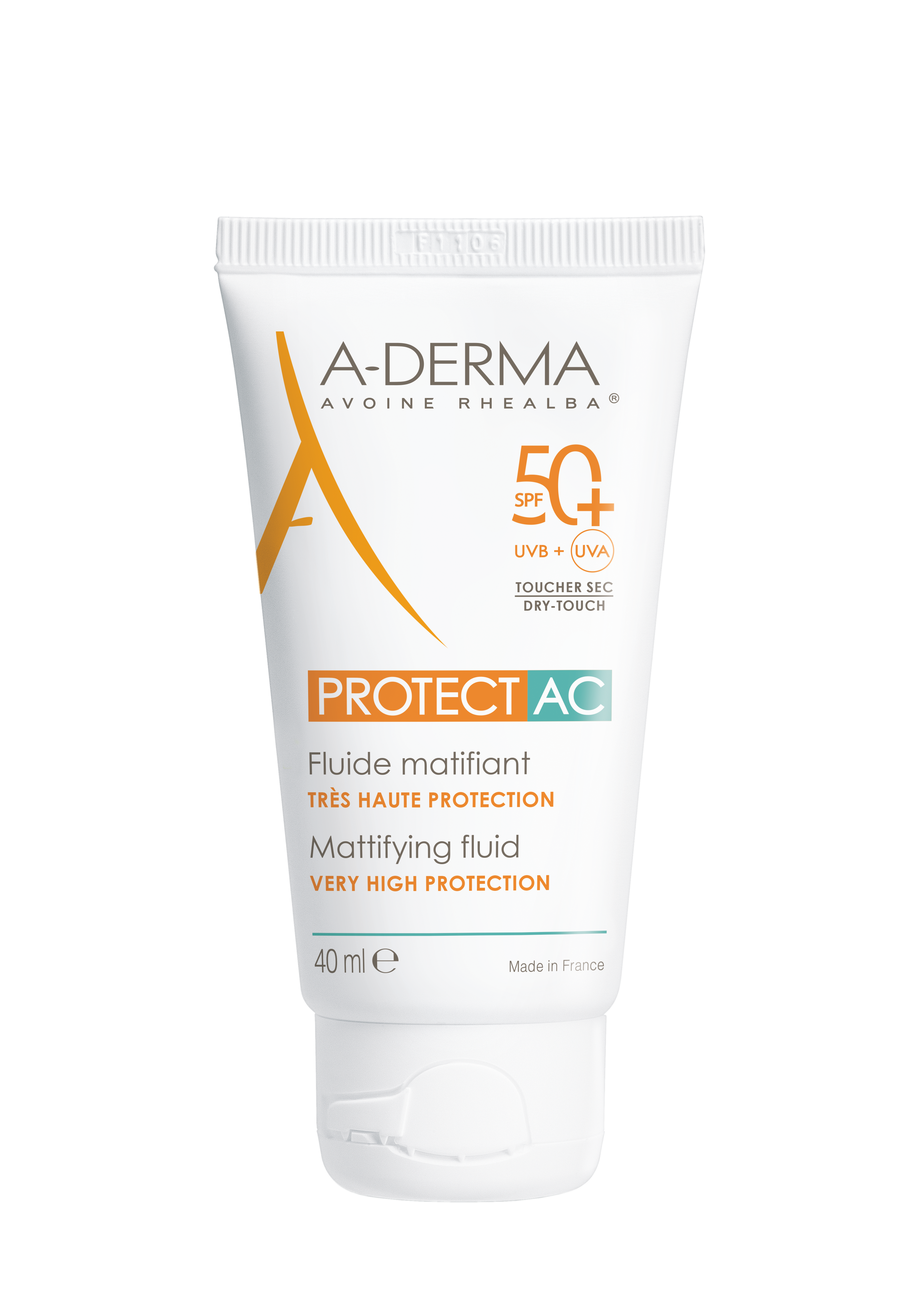 A-Derma Protect-Ac mattierendes Fluid Spf50+ 40 ml