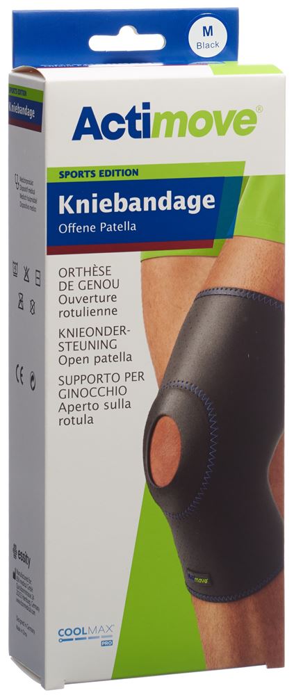 Actimove Sport Kniebandage M offene Patella