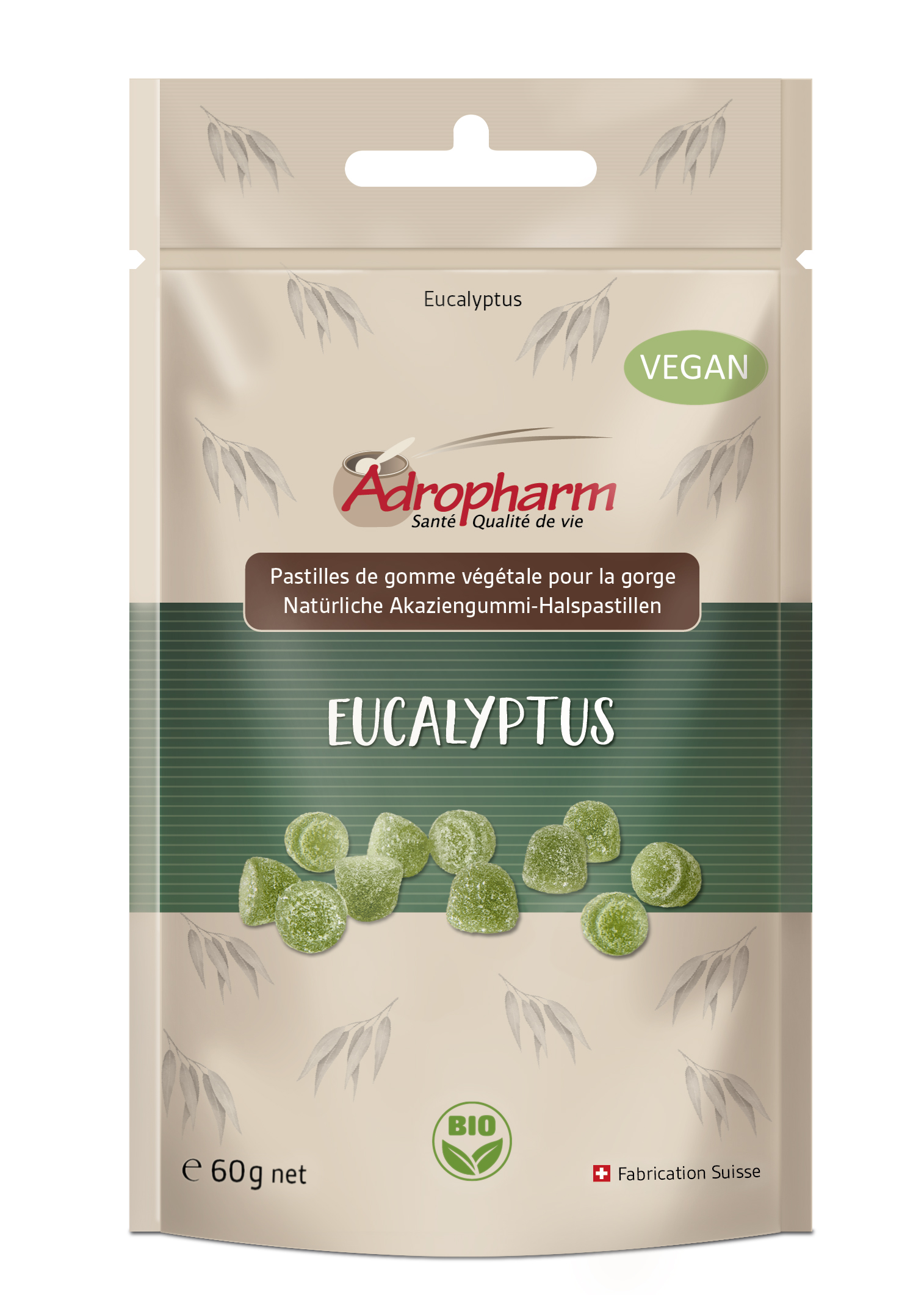 Adropharm Eukalyptus Bonbons Bio Btl 60 g