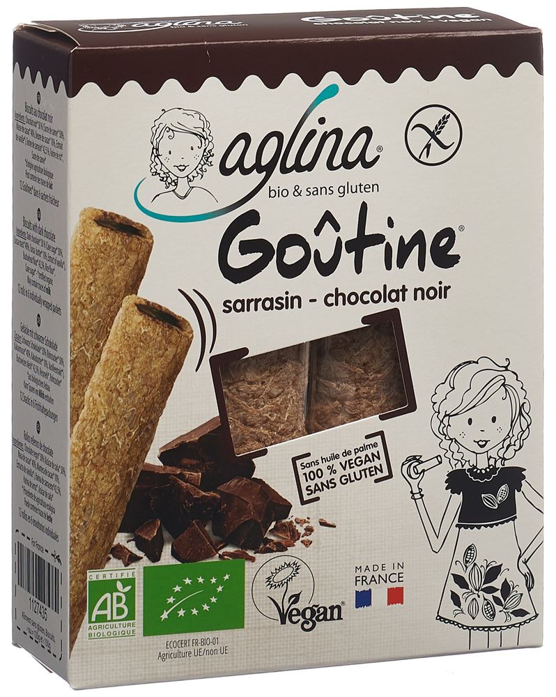 aglina Goûtine dunkle Schokolade Bio 125 g