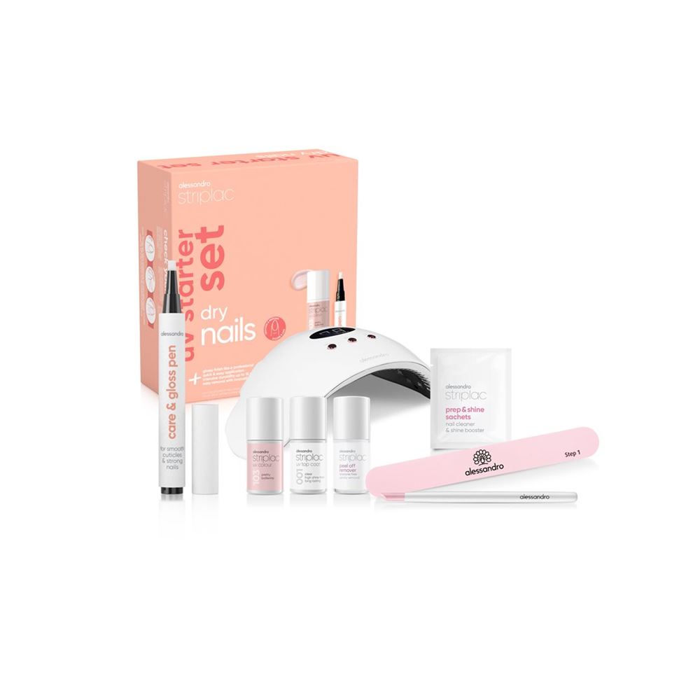 Alessandro International Striplac UV Starter Set Dry Nails 1 Colour