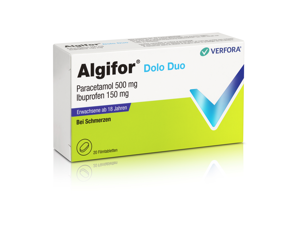 Algifor Dolo Duo Filmtabl 500 mg/150 mg 20 Stk