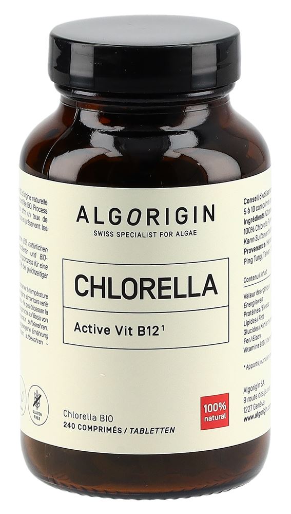 Algorigin Chlorella Tabl Bio Glasfl 240 Stk