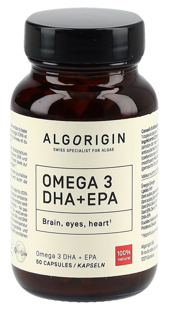 Algorigin Omega 3 Dha+Epa Kaps Glasfl 50 Stk