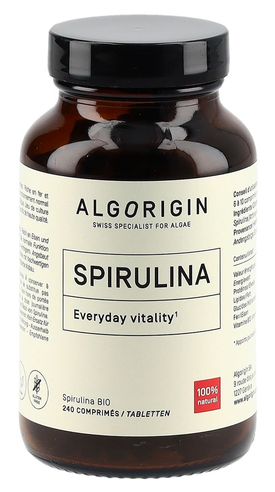 Algorigin Spirulina Tabl Bio Glasfl 240 Stk