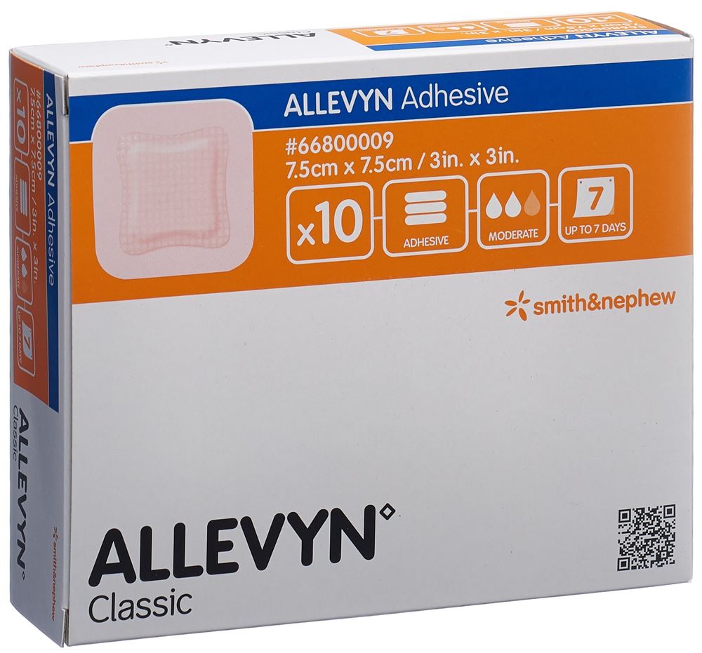 Allevyn Adhesive Wundverband 7.5x7.5cm 10 Stk