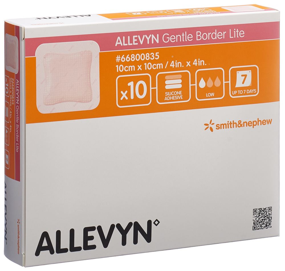 Allevyn Gentle Border Lite 10x10cm 10 Stk