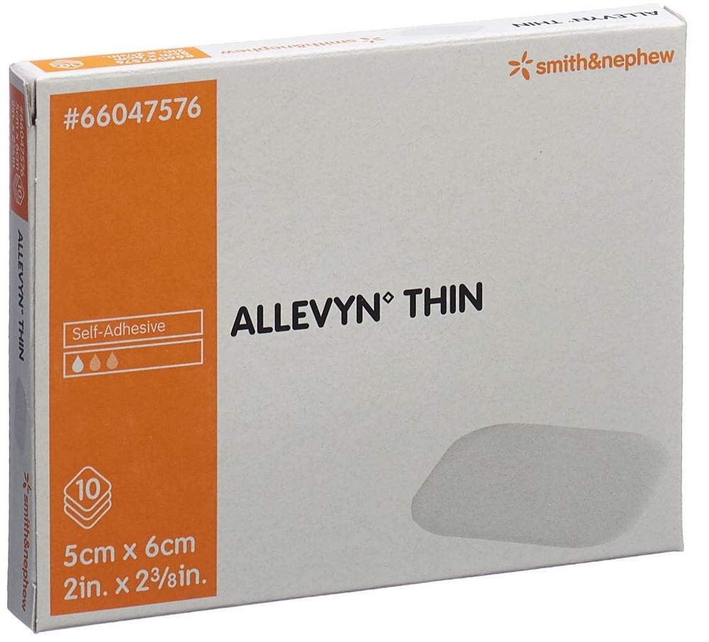 Allevyn Thin Wundverband 5x6cm 10 Stk