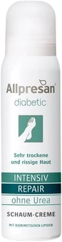 Allpresan diabetic Schaum Creme Intensive Repair ohne Urea Aeros Spr 125 ml