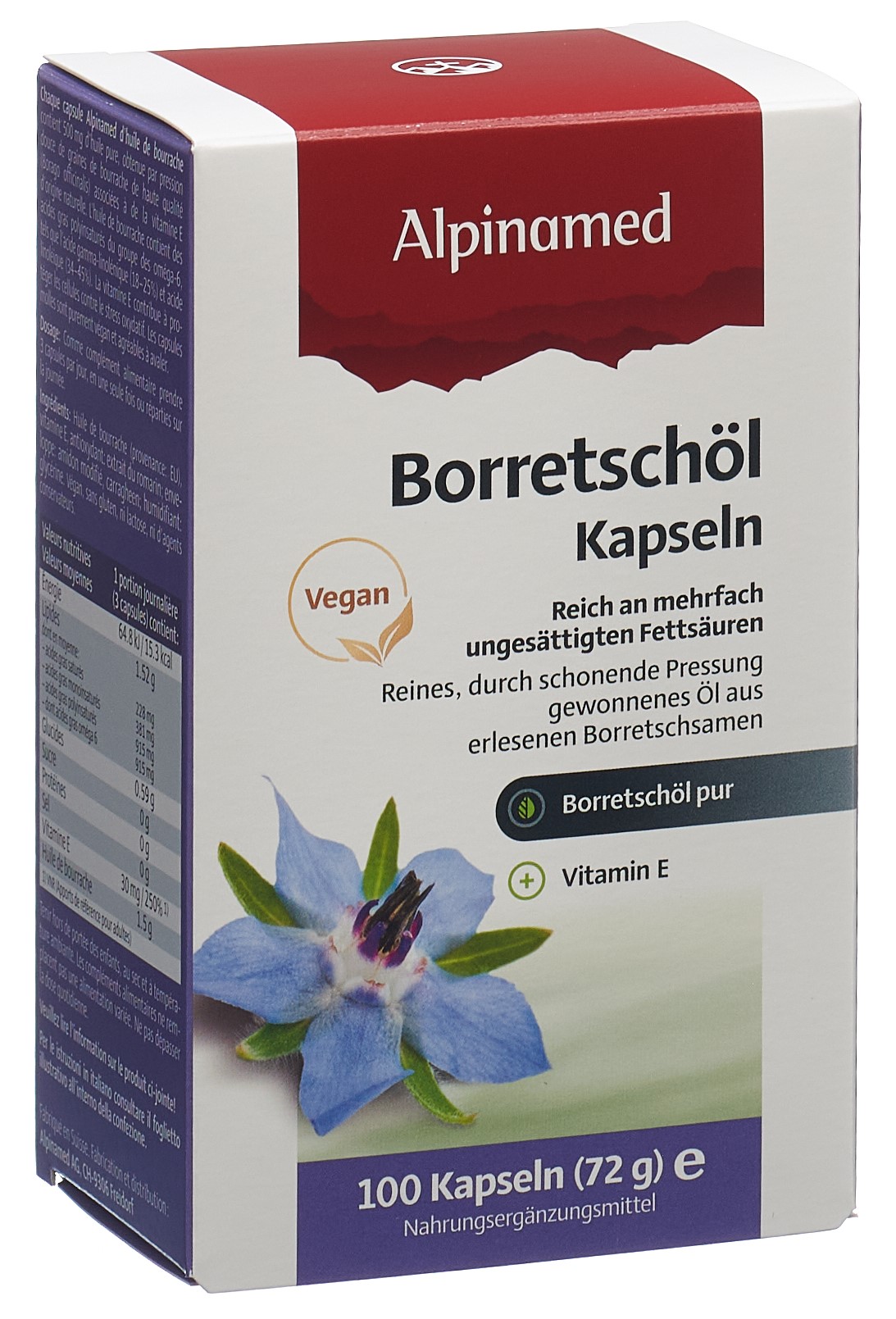 Alpinamed Borretschöl Kapseln 100 Stück