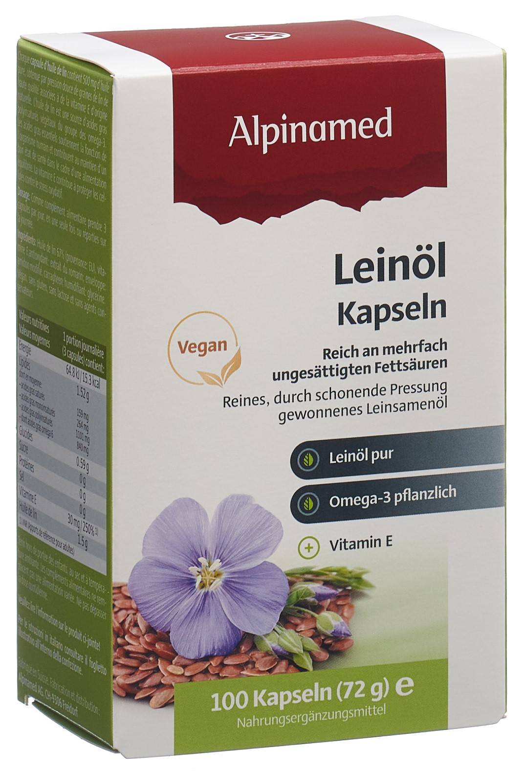 Alpinamed Leinöl Kapseln 100 Stück