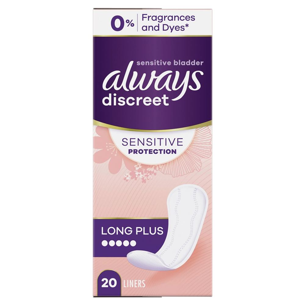 always Discreet Inkontinenz Slipeinlage Sensitive Long Plus 20 Stk