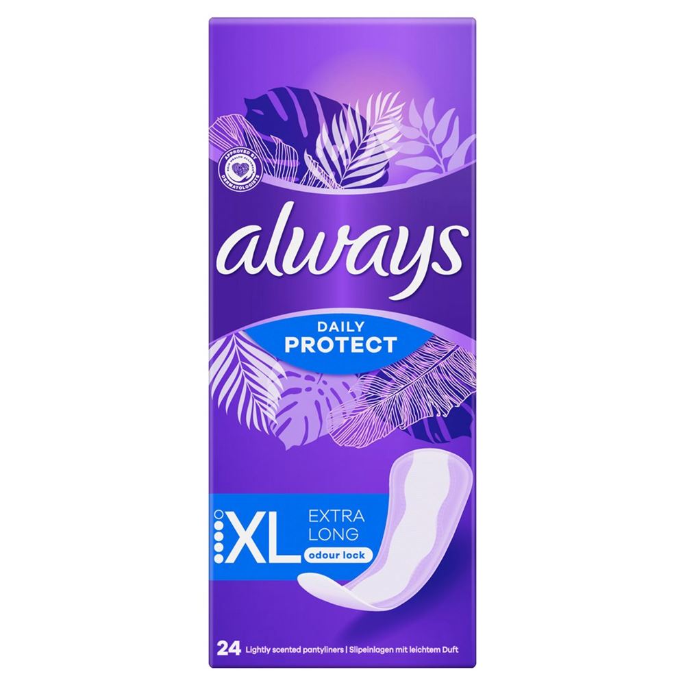 always Slipeinlage Daily Protect Extra Long mit leichtem Duft 24 Stk