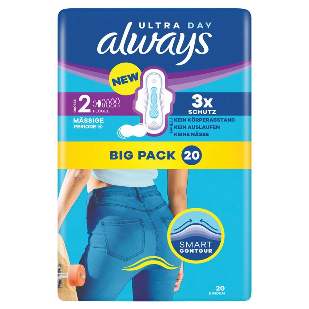 always Ultra Binde Gr2 Long mit Flügeln BigPack 20 Stk