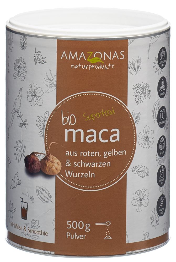 Amazonas Maca Bio Pulver 100 % Pur Ds 500 G