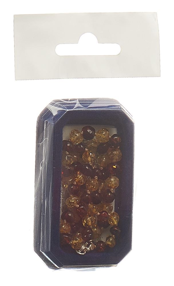 Amberstyle Bernsteinkette cognac citrin 36cm mit Karabinerverschluss