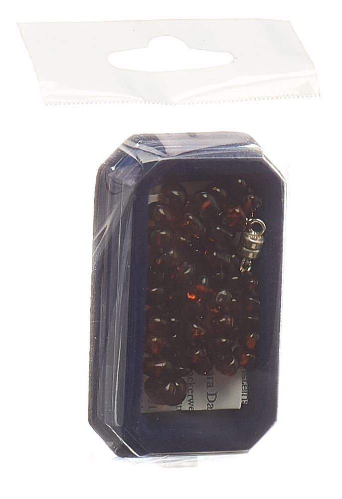 Amberstyle Bernsteinkette cognac dunkel 32cm mit Magnetverschluss