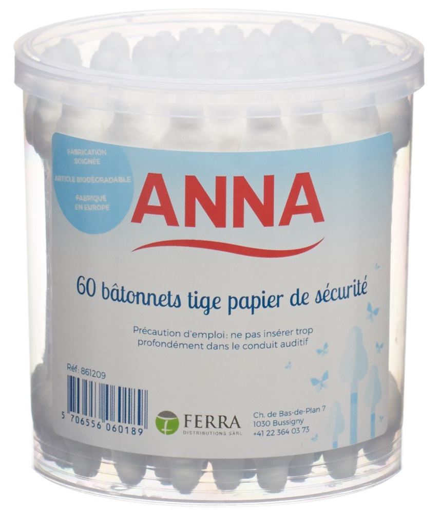 Anna Wattestäbchen Sicherheit 60 Stk