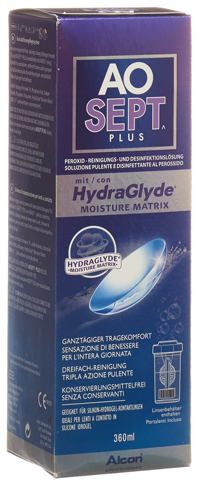 Aosept Plus liq mit HydraGlyde 360 ml