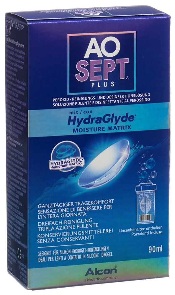 Aosept Plus liq mit HydraGlyde 90 ml