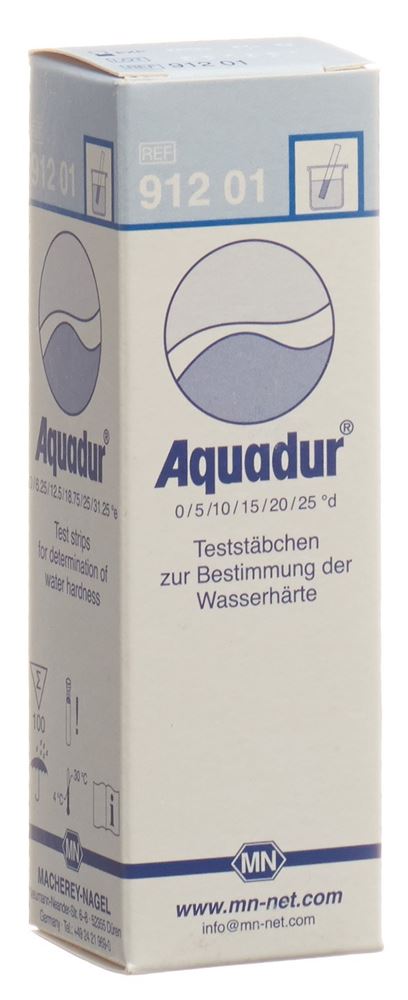 Aquadur Wasserhärte Teststäbchen 0°d-25°d 100 Stk