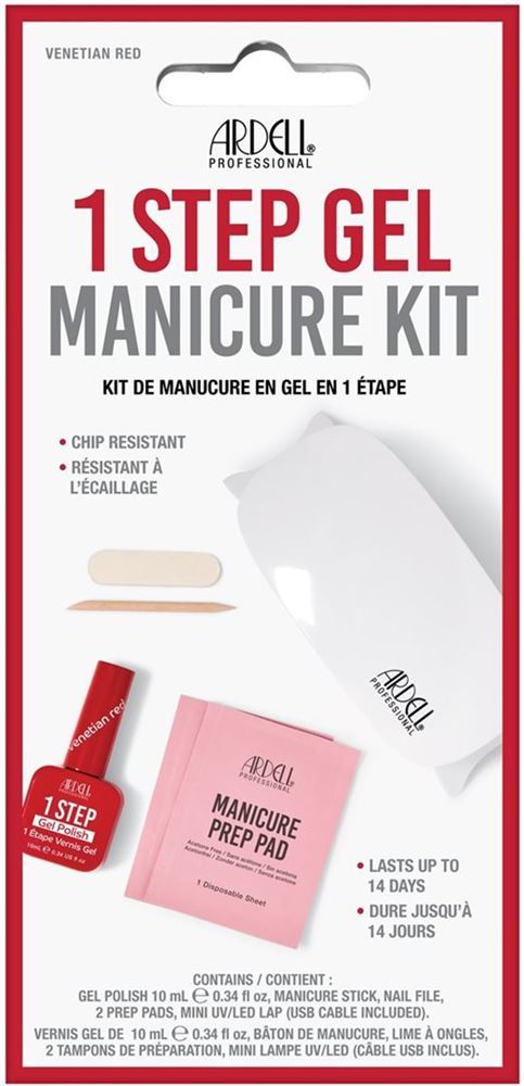 Ardell 1 Step Gel Polish Starter Kit Venetian Red