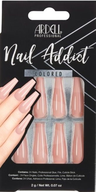Ardell Nail Addict Colored Nude Pink 28 Stk