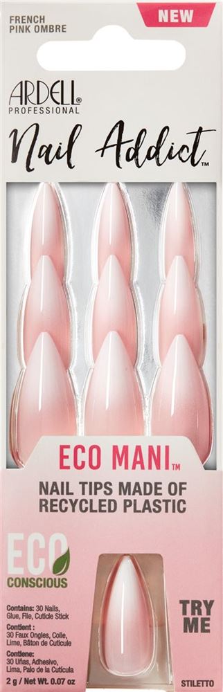 Ardell Nail Addict Eco Mani Pink Ombre 30 Stk