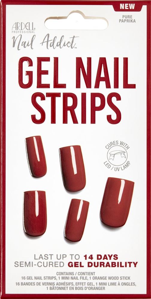 Ardell Nail Addict Gel Nail Strips Pure Paprika 16 Stk
