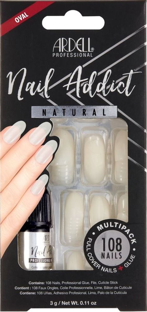 Ardell Nail Addict Natural Multipack Oval 108 Stk