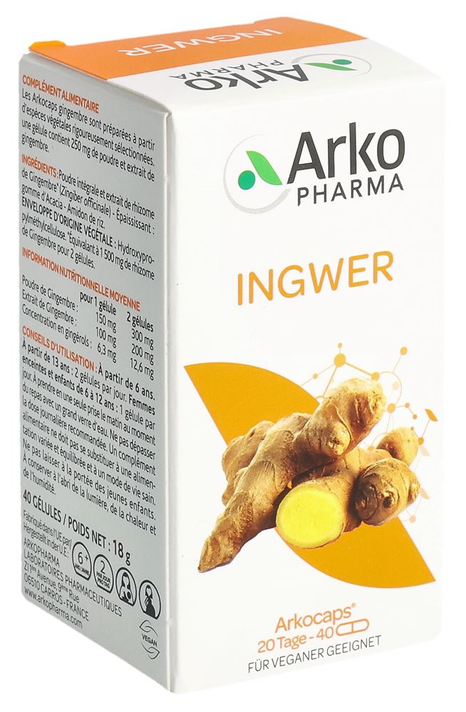 Arkocaps Ingwer Kaps Bio Ds 40 Stk