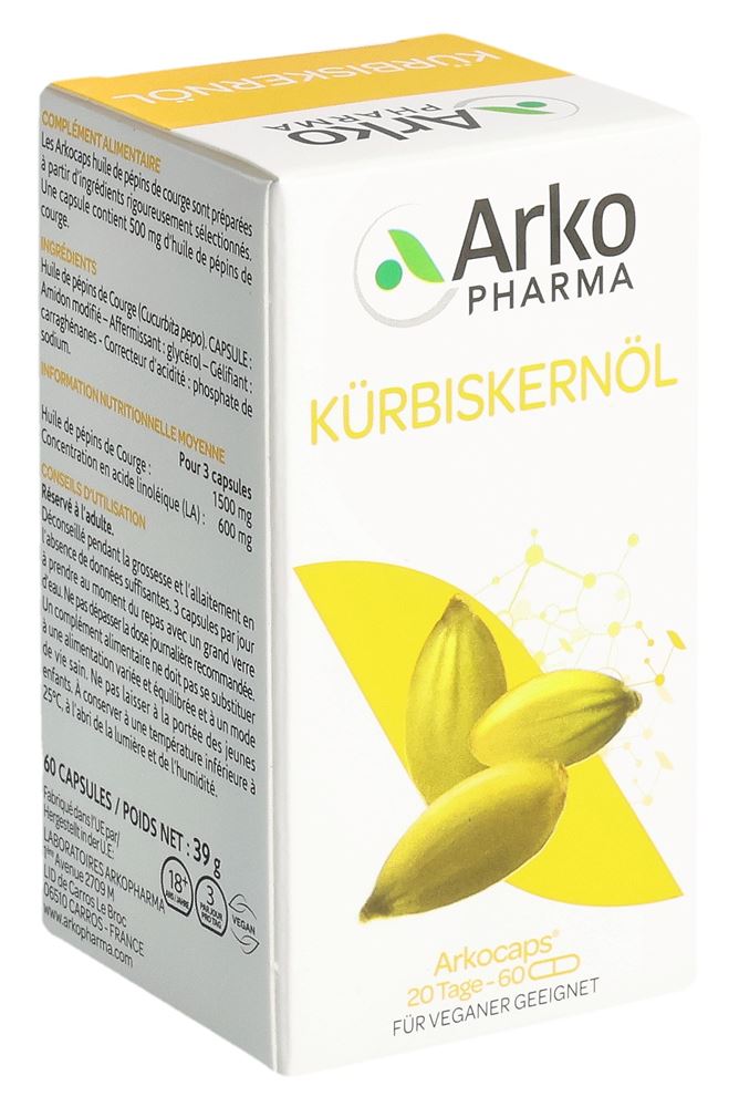 Arkocaps Kürbiskernöl Kaps Ds 60 Stk