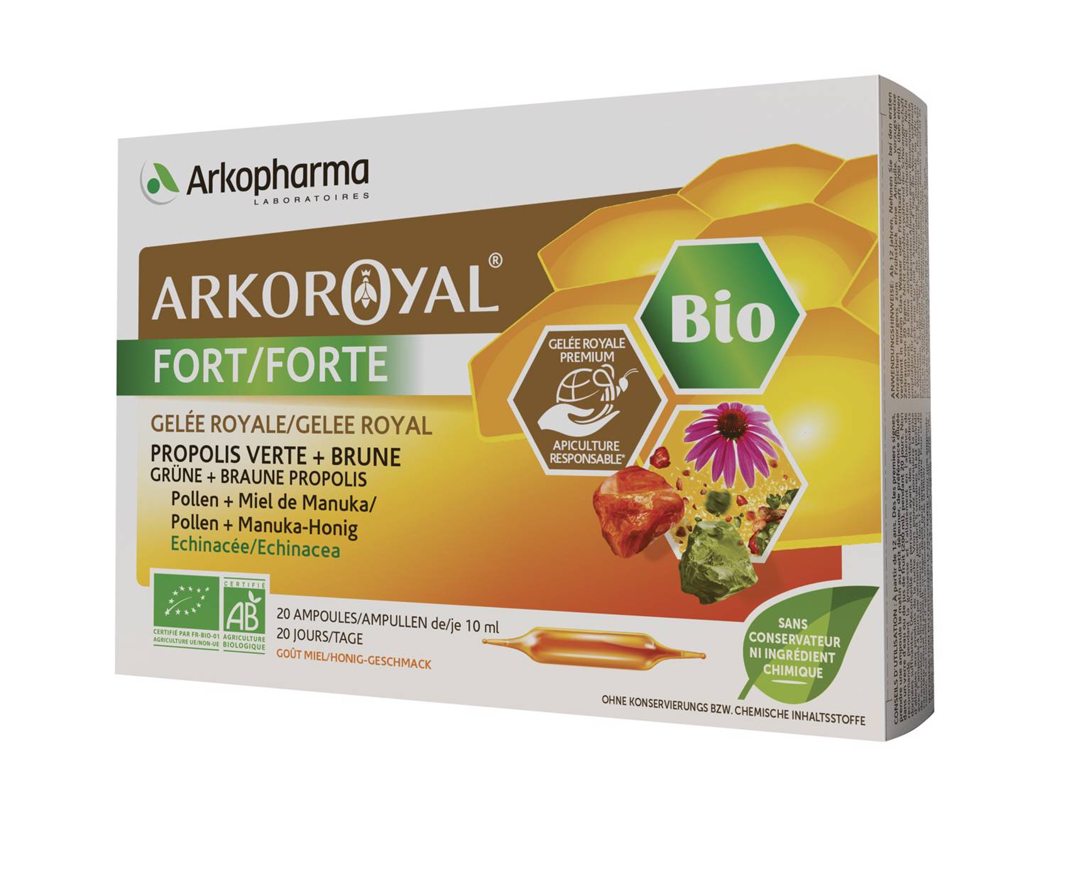 Arkoroyal Gelée Royale Forte Bio 20 Trinkamp 10 ml