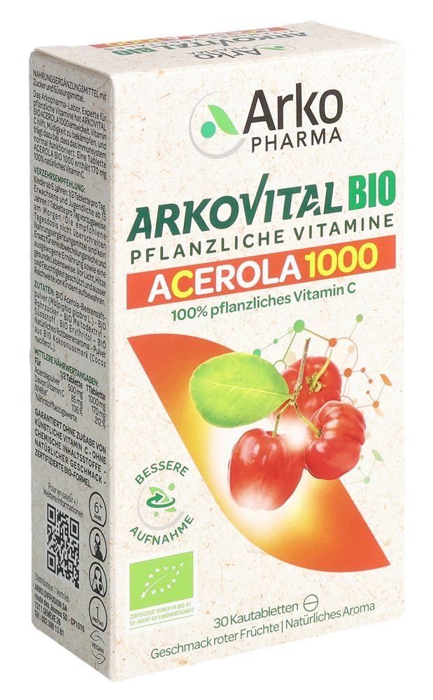 Arkovital Acerola Arkopharma Tabletten 1000 Mg Bio 30 Stück