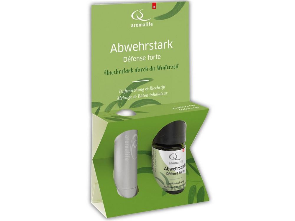 Aromalife Abwehrstark Duftmischung mit Riechstift Alu grau 5 ml