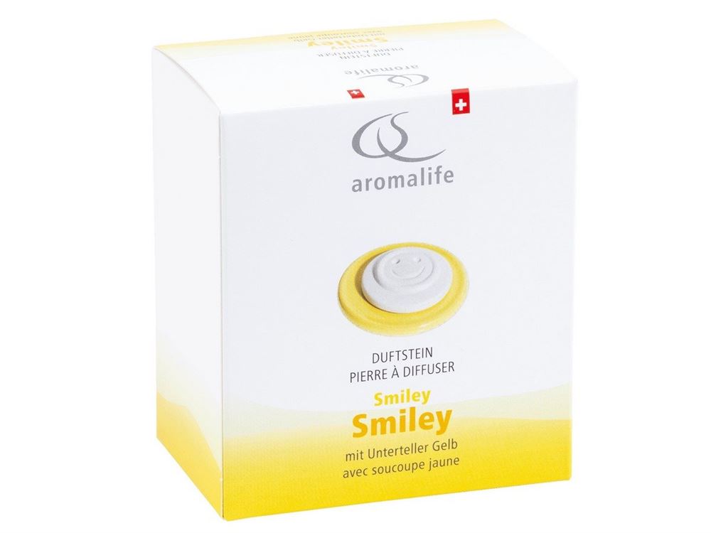 Aromalife Duftstein Set Smile & Unterteller gelb