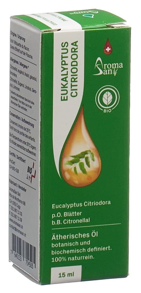 Aromasan Eukalyptus citriodora Äth/Öl in Schachtel Bio 15 ml